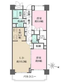 駒込パークハウス【3階】の間取り