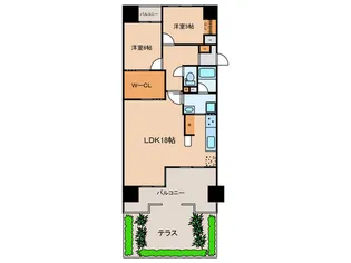 ライオンズマンション名城公園【1階】の間取り