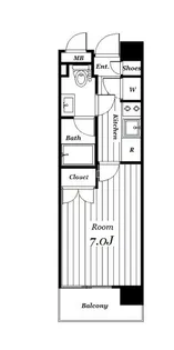 パレステュディオ芝浦シティ【10階】の間取り
