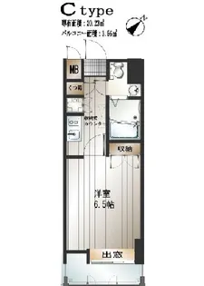 1Kの間取り画像