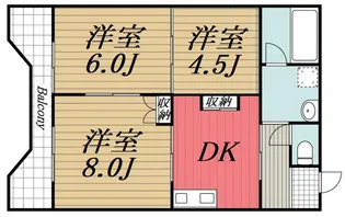 千葉県市原市辰巳台東3【マンション】の間取り
