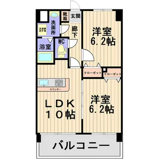 エイブル春日【3階】の間取り