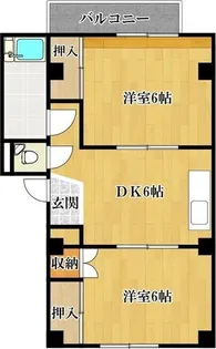 2DKの間取り画像