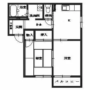ポワッソン・ルージュ【2階】の間取り