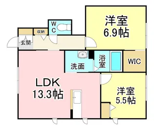 MAST日明B棟【1階】の間取り