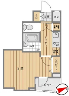 東京都品川区西五反田8【マンション】の間取り