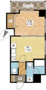 エススリー出島【8階】の間取り