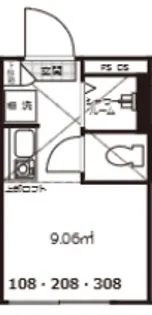 1Rの間取り画像