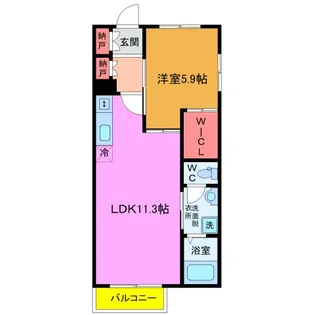 フローラヴィレッジK2【2階】の間取り