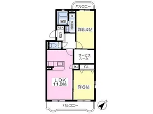 サンモール国吉田【1階】の間取り