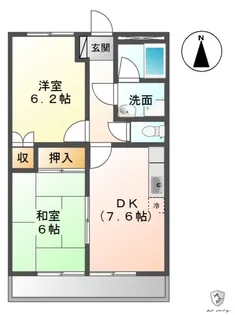 インタールナハイム【1階】の間取り