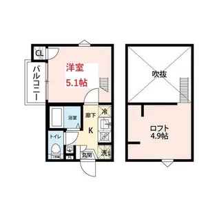 東京都大田区蒲田2【アパート】の間取り