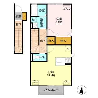 サングレース【1階】の間取り