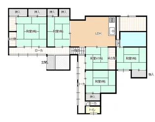 山口県宇部市上条1【一戸建】の間取り