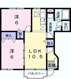 フローリア【1階】の間取り