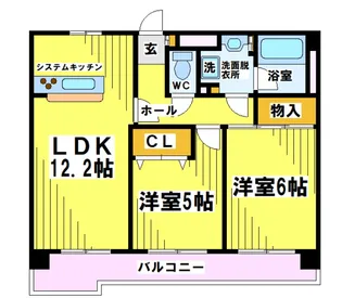 東京都府中市本宿町2【マンション】の間取り