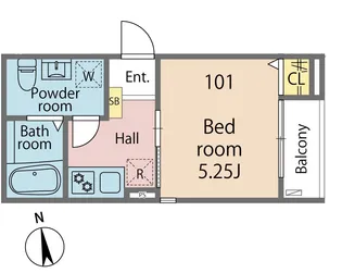 ハナテラス五反野【1階】の間取り