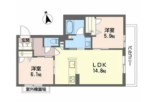 大阪府豊中市南桜塚1【マンション】の間取り