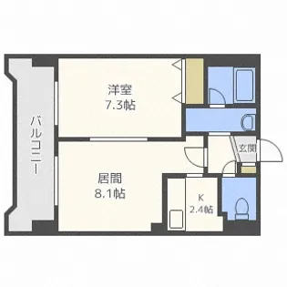 北海道札幌市中央区北五条西19【マンション】の間取り