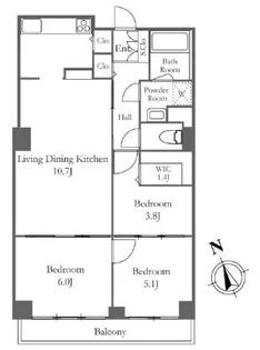 リバーシティ21新川【33階】の間取り