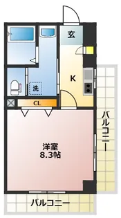 メゾンカルム【3階】の間取り
