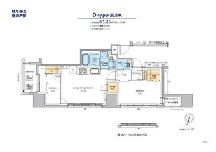 MARKS横浜戸部【8階】の間取り
