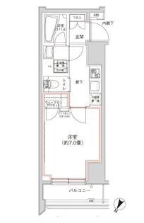 HTアジール芝浦【7階】の間取り