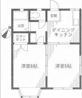 田村ハイツ【2階】の間取り
