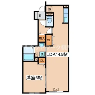 スカーレット【1階】の間取り