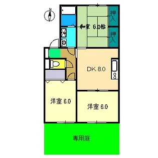 メナージュS A棟【1階】の間取り