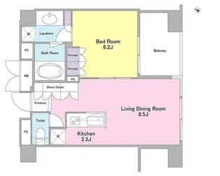 ランテンヌ四谷【3階】の間取り