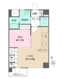 アビオン中野坂上A棟【5階】の間取り