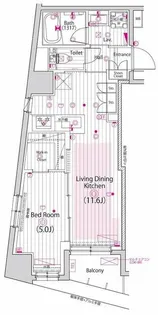 グランド・ガーラ横浜新子安【8階】の間取り