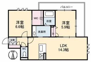 ヴァンルース【2階】の間取り