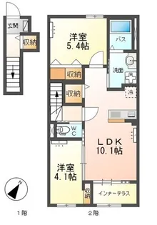 リバティコートH&M V【2階】の間取り