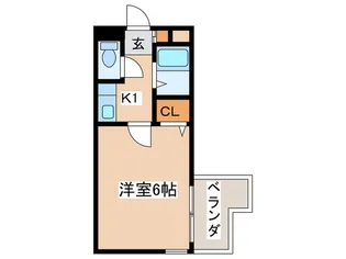 ジュネス二日市【3階】の間取り