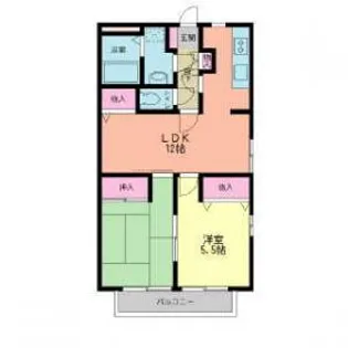 リベリテ中央【1階】の間取り