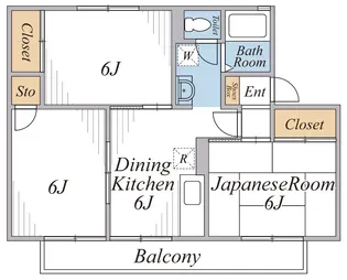 エクセル増尾【2階】の間取り
