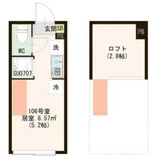 レジデンス・イン初台【1階】の間取り