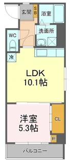 エイトバード東静岡【1階】の間取り