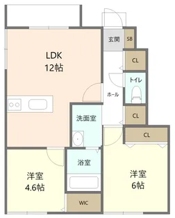 イーストブルー【1階】の間取り