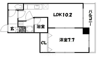 プラネシア星の子三条油小路【7階】の間取り