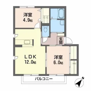 ヴィラージュ【1階】の間取り