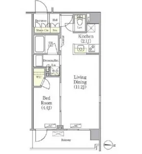 HEALING GATE 押上【5階】の間取り