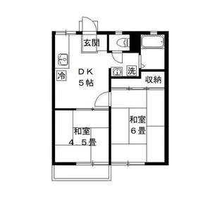 小野寺ハイツ B棟【1階】の間取り