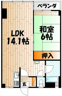 第12小倉三萩野IR. BLD【5階】の間取り