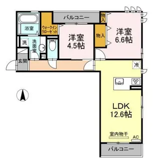 イリス B【2階】の間取り