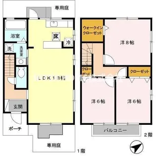 グランシャリオII A棟の間取り