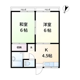 木村コーポ【2階】の間取り
