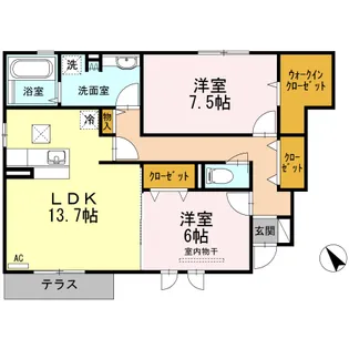 ソレアード サラダ A【1階】の間取り